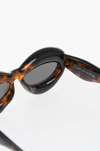 Sunglasses with Tortoiseshell Inflated Cut-Eye Frame