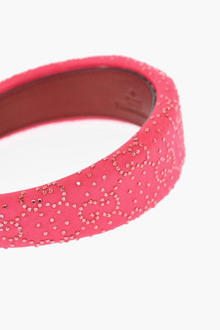 Cerchietto Per Capelli Con Monogram in Strass