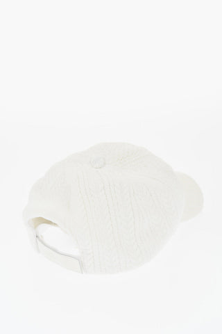 Braided Motif Knitted BELO Cap with Leather Detail
