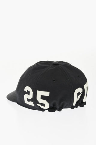 Cotton Twill Cap with Contrast Logo Print