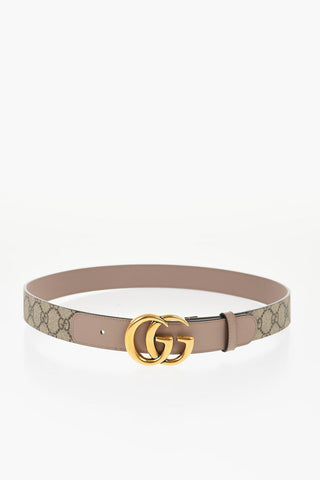 Monogram Motif Leather Belt with GG Buckle 30mm