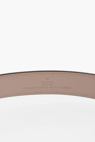 Monogram Motif Leather Belt with GG Buckle 30mm