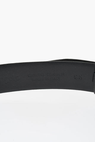 Leather Belt with Palm-Shaped Buckle 35mm