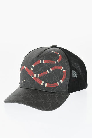 All Over Monogram Faux Leather Cap