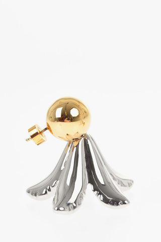Flower-Shaped Brass Earrings