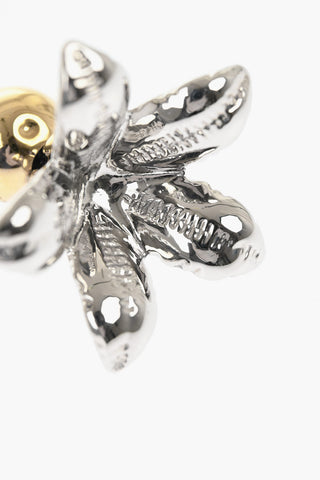 Flower-Shaped Brass Earrings