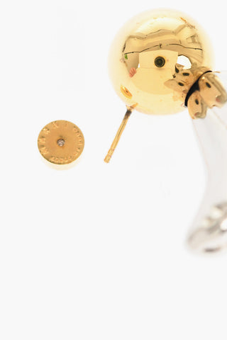 Flower-Shaped Brass Earrings