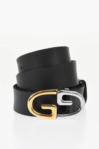 Cintura In Pelle con Fibbia Monogram 35mm