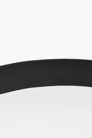 Cintura In Pelle con Fibbia Monogram 35mm
