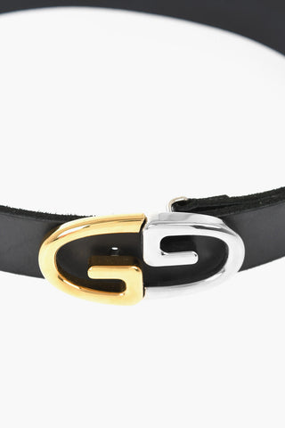 Cintura In Pelle con Fibbia Monogram 35mm