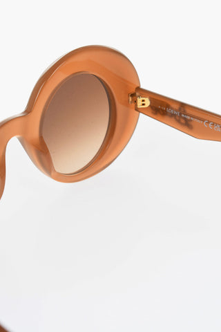 Round Sunglasses with Golden Logo