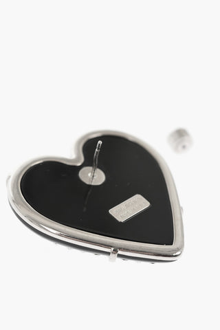 Orecchini a Forma di Cuore Impreziositi da Strass