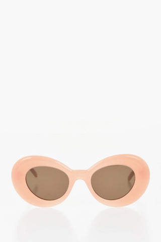 Solid Color Butterfly Sunglasses with Golden Logo