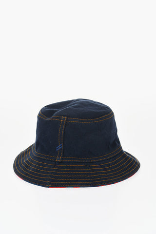 Wendbarer Bucket Hat aus geflocktem Denim