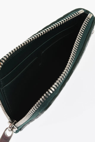 Portafoglio in Pelle Martellata con Catena Argentata