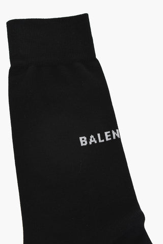 Cotton Stretch Long Socks with Logo
