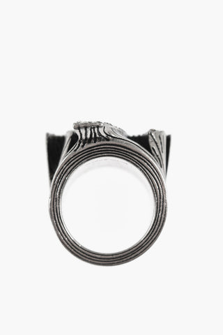 Brass Ring with Rhinestone Embellished Palm