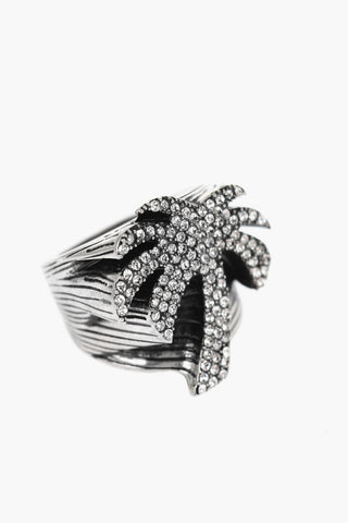 Brass Ring with Rhinestone Embellished Palm
