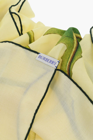 Cashmere and Silk DANDELION ARGYLE Scarf