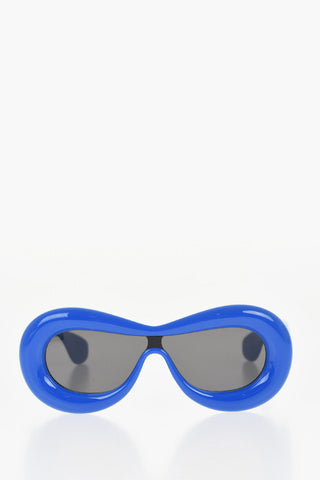 Solid Color Sunglasses with Inflated Mask Frame
