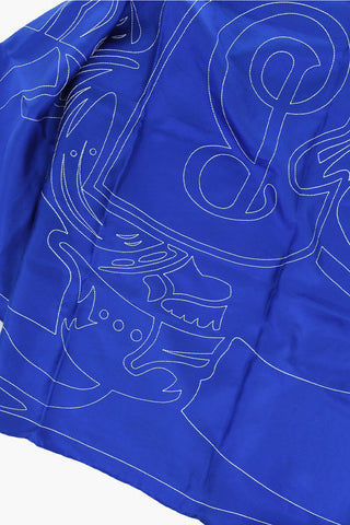 Embroidered Silk Scarf