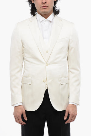 Set Blazer e Gilet ACADEMY in Misto Lana Herringbone