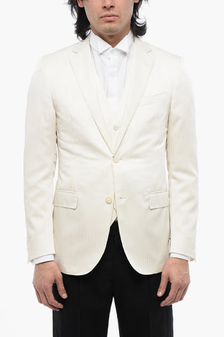 Set Blazer e Gilet ACADEMY in Misto Lana Herringbone