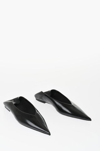 Ballerine in Pelle Lucida con Punta Point