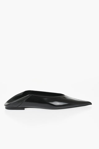 Ballerine in Pelle Lucida con Punta Point