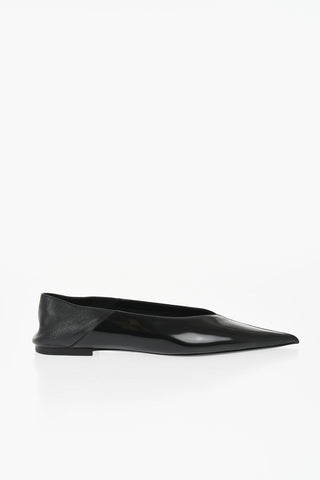 Ballerine in Pelle Lucida con Punta Point