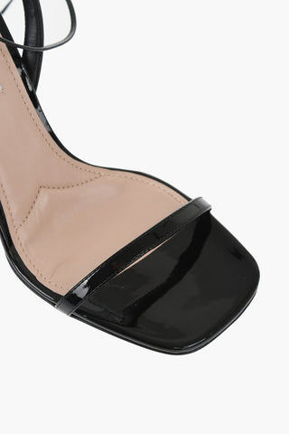Patent Leather Lace-Up Sandals Heel 10.5cm
