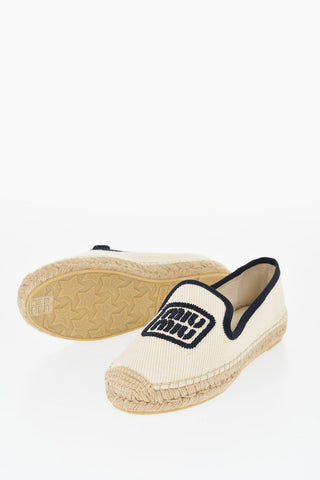 Canvas Espadrilles with Embossed Logo