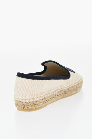 Canvas Espadrilles with Embossed Logo
