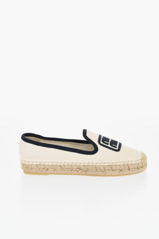 Canvas Espadrilles with Embossed Logo