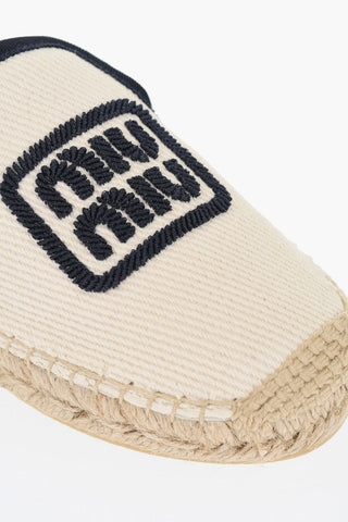 Canvas Espadrilles with Embossed Logo