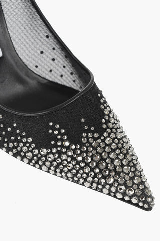 Solid Color LOVE Pumps Embellished with Rhinestones Heel 8,5cm