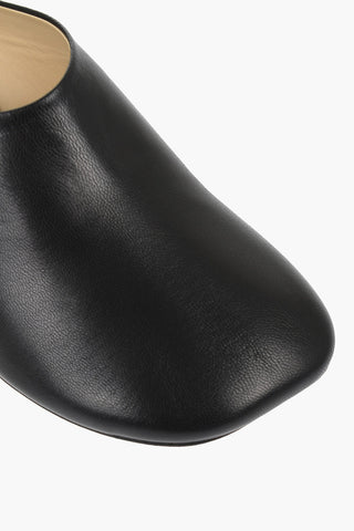 Leather Mules with Iconic Lacquered Toy Heel 6cm