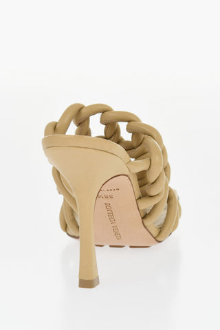 Geflochtene Ledersandalen in Uni 10,5cm