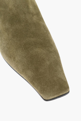 Suede Ankle Strap with Side Zip 4cm