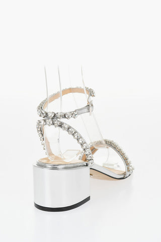 Patent Leather AUDREY Ankle Strap Sandals with Jewels 6cm