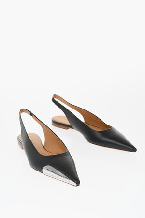 Ballerine Slingback in Pelle a Punta