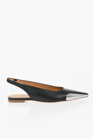 Ballerine Slingback in Pelle a Punta