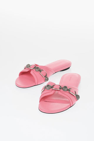 Sandali CAGOLE In Pelle con Fibbia e Maxi Borchie