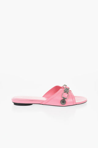 Sandali CAGOLE In Pelle con Fibbia e Maxi Borchie