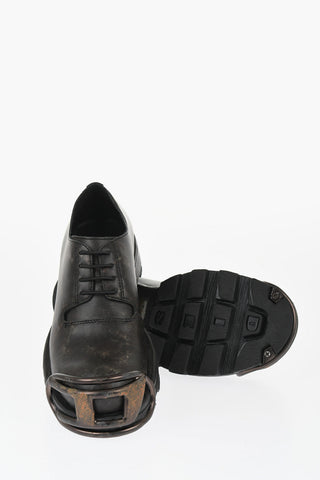 Dirty Effect Leather D-HAMMER SO D Oxford Shoes with Oval-D Plate on the Toe