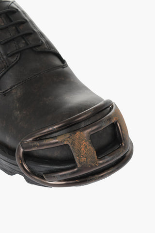 Dirty Effect Leather D-HAMMER SO D Oxford Shoes with Oval-D Plate on the Toe