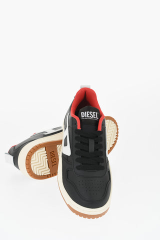 Leather S-UKIYO V2 Low Top Sneakers with Contrasting Sole