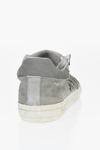 Solid Color S-LEROJI Low Top Sneakers with Suede Trims
