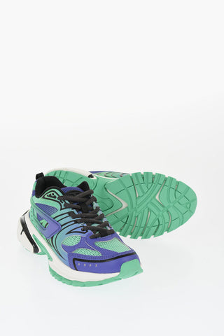 Two-Tone Vegan Leather and Mesh Low-Top Sneakers S-SERENDIPITY PRO-X1