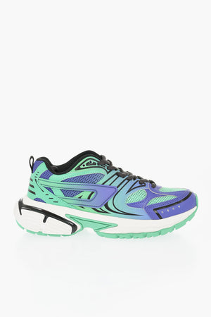 Two-Tone Vegan Leather and Mesh Low-Top Sneakers S-SERENDIPITY PRO-X1